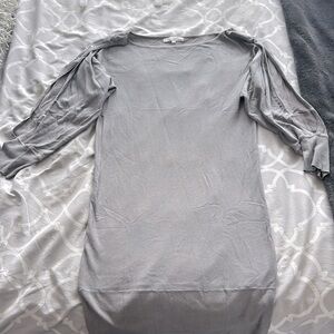 Grey top that can be worn as a dress as well depending how tall you are.